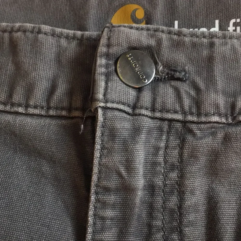 Carhartt Gray Cargo Relaxed Fit Cotton Shorts Size 42